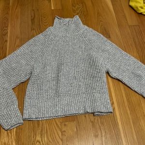 grey american eagle knit sweater